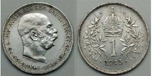 1 Corona Imperio austrohúngaro (1867-1918) Plata Franz Joseph I (1830 - 1916)