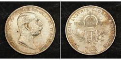 1 Corona Österreich-Ungarn (1867-1918) Silber Franz Joseph I (1830 - 1916)
