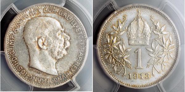 1 Corona Austria-Hungary (1867-1918) Silver Franz Joseph I (1830 - 1916)