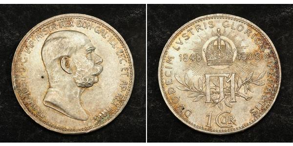 1 Corona Austria-Hungary (1867-1918) Silver Franz Joseph I (1830 - 1916)