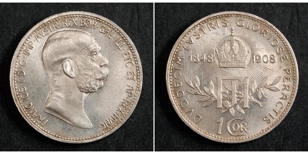 1 Corona Austria-Hungary (1867-1918) Silver Franz Joseph I (1830 - 1916)