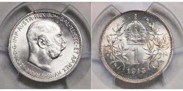 1 Corona Austria-Hungary (1867-1918) Silver Franz Joseph I (1830 - 1916)