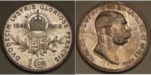 1 Corona Австро-Венгрия (1867-1918) Серебро Франц Иосиф I (1830 - 1916)