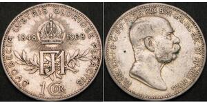 1 Corona Австро-Венгрия (1867-1918) Серебро Франц Иосиф I (1830 - 1916)