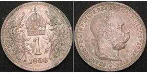1 Corona Австро-Венгрия (1867-1918) Серебро Франц Иосиф I (1830 - 1916)