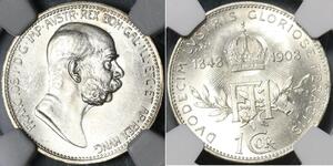 1 Corona 奥匈帝国 (1867 - 1918) 銀 弗朗茨·约瑟夫一世 (1830 - 1916)