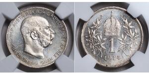 1 Corona 奥匈帝国 (1867 - 1918) 銀 弗朗茨·约瑟夫一世 (1830 - 1916)
