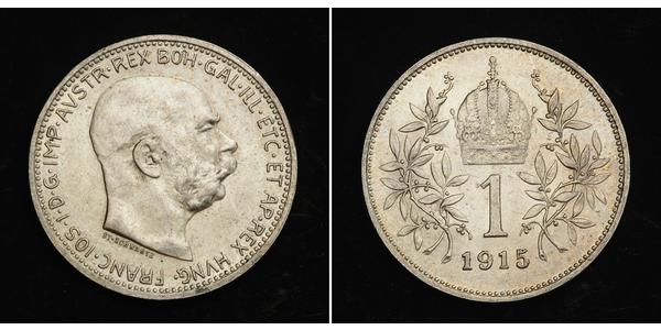 1 Corona 奥匈帝国 (1867 - 1918) 銀 弗朗茨·约瑟夫一世 (1830 - 1916)