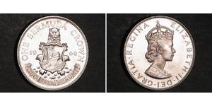 1 Crown Bermudes Argent Elizabeth II (1926-2022)