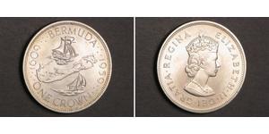 1 Crown Bermudes Argent Elizabeth II (1926-2022)