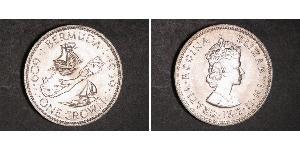 1 Crown Bermudes Argent Elizabeth II (1926-2022)