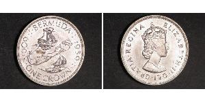 1 Crown Bermudes Argent Elizabeth II (1926-2022)