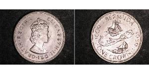 1 Crown Bermudes Argent Elizabeth II (1926-2022)