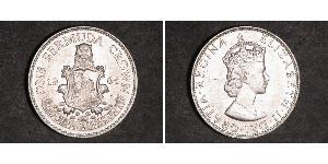 1 Crown Bermudes Argent Elizabeth II (1926-2022)