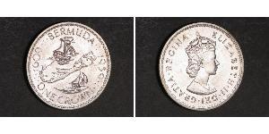 1 Crown Bermudes Argent Elizabeth II (1926-2022)