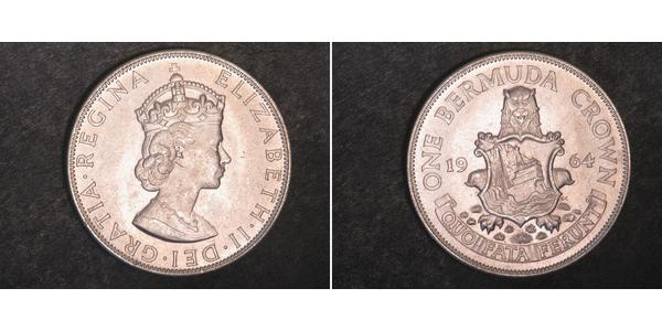 1 Crown Bermudes Argent Elizabeth II (1926-2022)