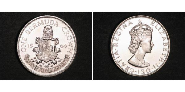 1 Crown Bermudes Argent Elizabeth II (1926-2022)