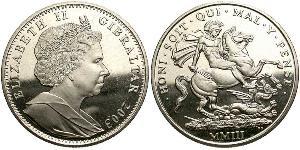 1 Crown Gibraltar Argent Elizabeth II (1926-2022)