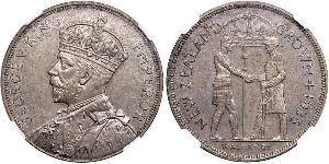 1 Crown Nouvelle-Zélande Argent George V (1865-1936)