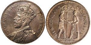 1 Crown Nouvelle-Zélande Argent George V (1865-1936)