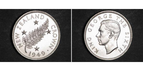 1 Crown Nouvelle-Zélande Argent George VI (1895-1952)