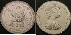 1 Crown Île de Man Argent Elizabeth II (1926-2022)
