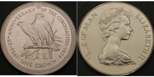 1 Crown Île de Man Argent Elizabeth II (1926-2022)
