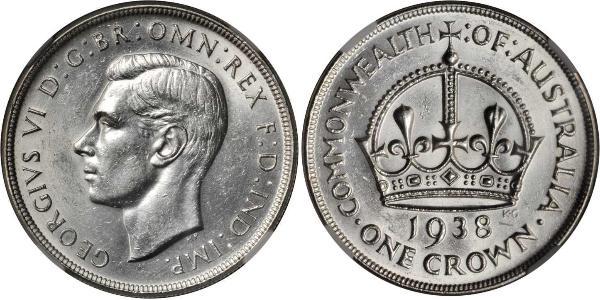 1 Crown Ôstralie (1788 - 1939) Argent George VI (1895-1952)