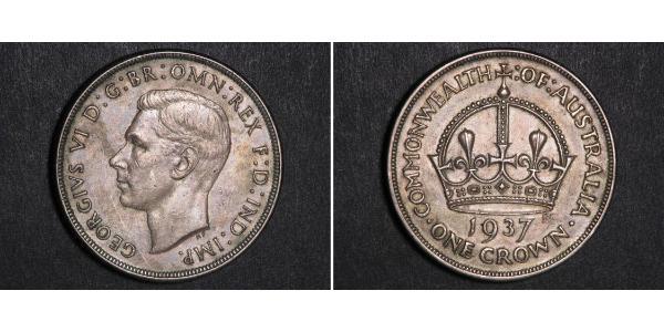 1 Crown Ôstralie (1788 - 1939) Argent George VI (1895-1952)
