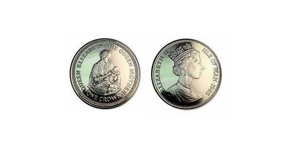1 Crown Isle of Man Copper/Nickel Elizabeth II (1926-2022)