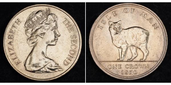 1 Crown Isle of Man Copper/Nickel Elizabeth II (1926-2022)