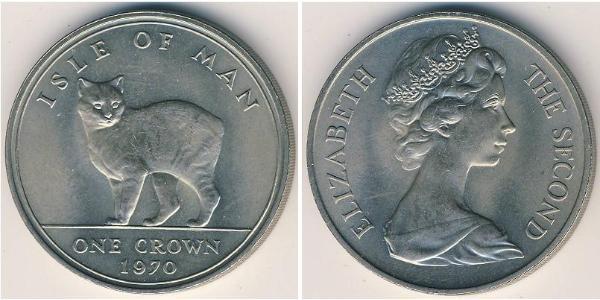 1 Crown Isle of Man Copper/Nickel Elizabeth II (1926-2022)