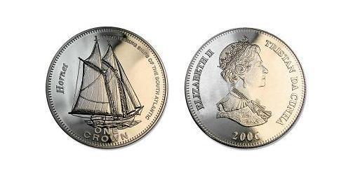 1 Crown Tristan da Cunha Copper/Nickel Elizabeth II (1926-2022)