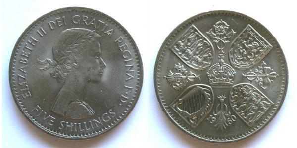 1 Crown Feriind Kiningrik (1922-) Cuivre/Nickel Elizabeth II (1926-2022)