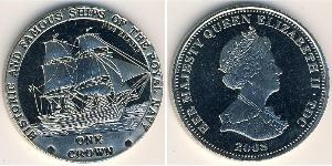 1 Crown Tristan da Cunha (archipel) Cuivre/Nickel Elizabeth II (1926-2022)