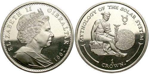 1 Crown Gibraltar Kupfer/Nickel Elizabeth II (1926-2022)