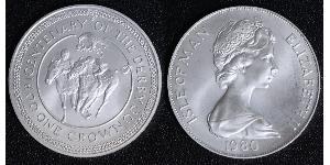 1 Crown Isle of Man Kupfer/Nickel Elizabeth II (1926-2022)