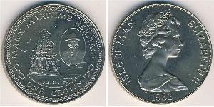 1 Crown Isle of Man Kupfer/Nickel Elizabeth II (1926-2022)