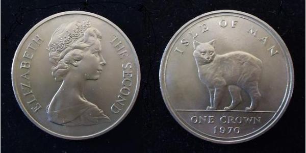 1 Crown Isle of Man Kupfer/Nickel Elizabeth II (1926-2022)