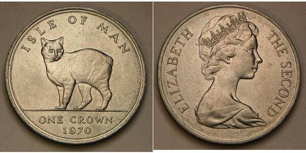 1 Crown Isle of Man Kupfer/Nickel Elizabeth II (1926-2022)