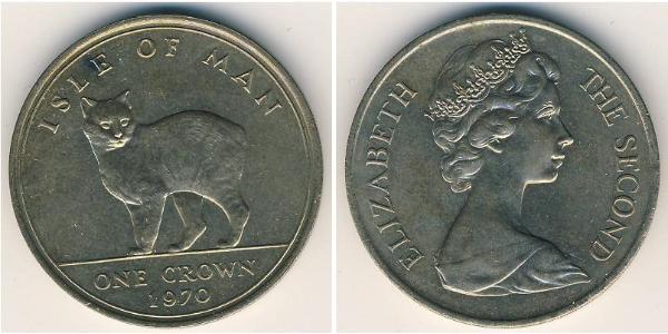 1 Crown Isle of Man Kupfer/Nickel Elizabeth II (1926-2022)