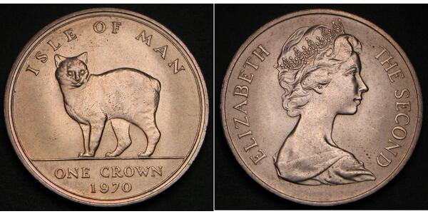 1 Crown Isle of Man Kupfer/Nickel Elizabeth II (1926-2022)