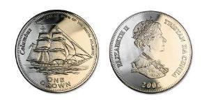 1 Crown Tristan da Cunha Kupfer/Nickel Elizabeth II (1926-2022)