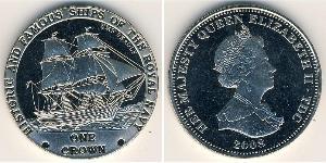 1 Crown Tristan da Cunha Kupfer/Nickel Elizabeth II (1926-2022)