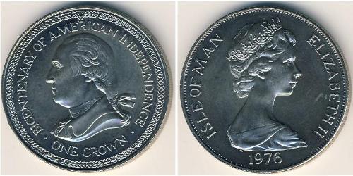 1 Crown Isla de Man Níquel/Cobre Isabel II (1926-2022)
