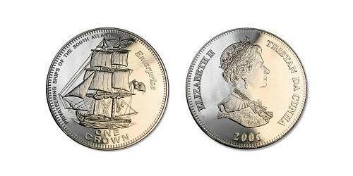 1 Crown Tristán de Acuña Níquel/Cobre Isabel II (1926-2022)