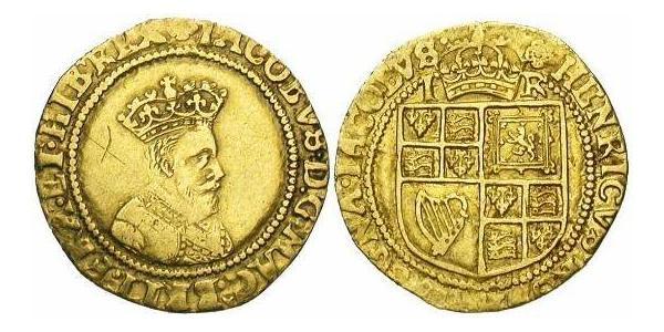 1 Crown Reino de Inglaterra (927-1649,1660-1707) Oro Jacobo I (1566-1625)
