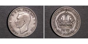 1 Crown Australia (1788 - 1939) Plata Jorge VI (1895-1952)