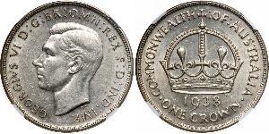 1 Crown Australia (1788 - 1939) Plata Jorge VI (1895-1952)