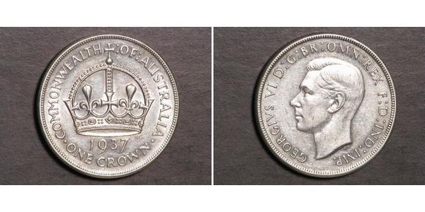 1 Crown Australia (1788 - 1939) Plata Jorge VI (1895-1952)